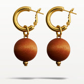 Valma earrings, orange and gold