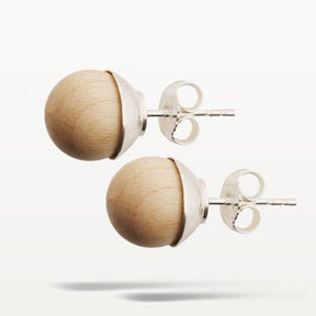 Alisa earrings, varnished wood