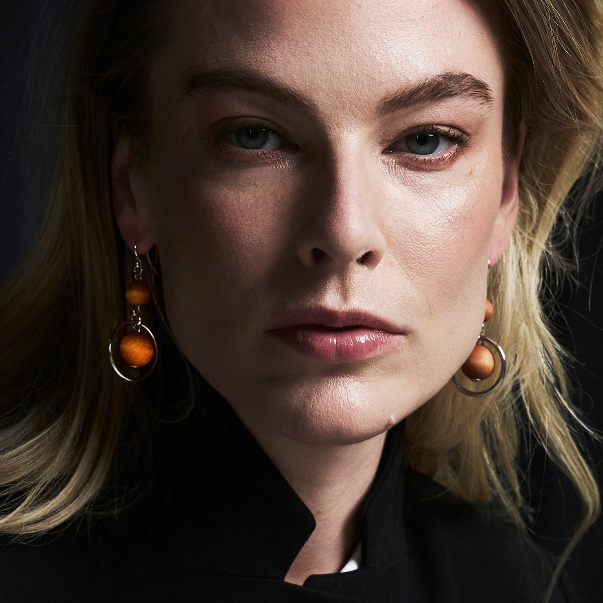 Iisa earrings, orange