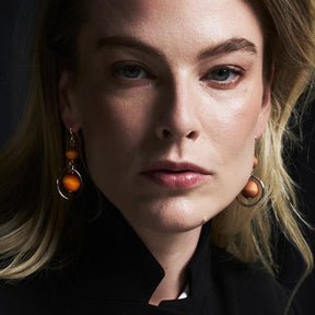 Iisa earrings, orange