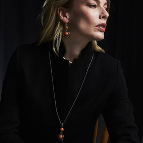 Iisa earrings, orange