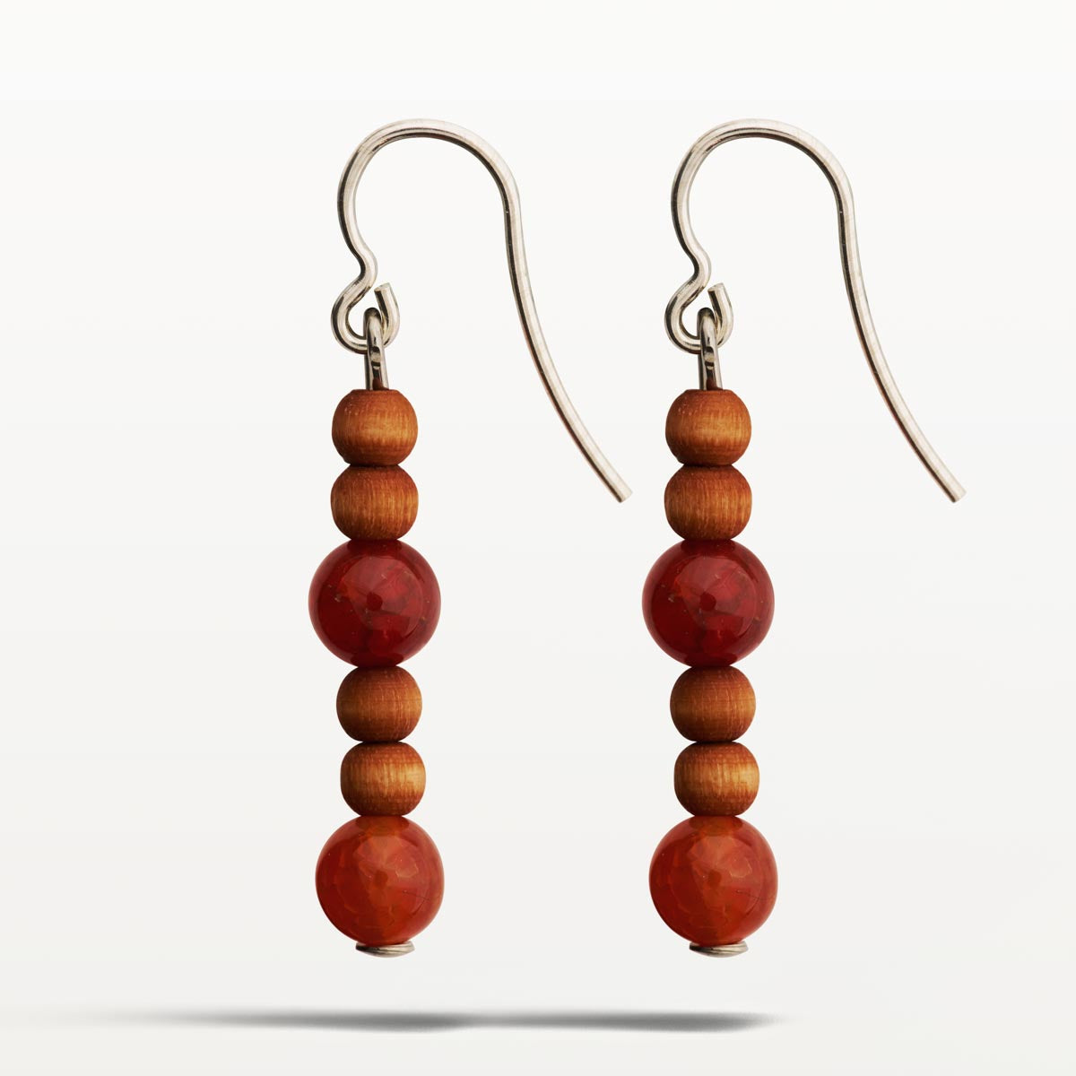 Lasihelmi earrings, orange