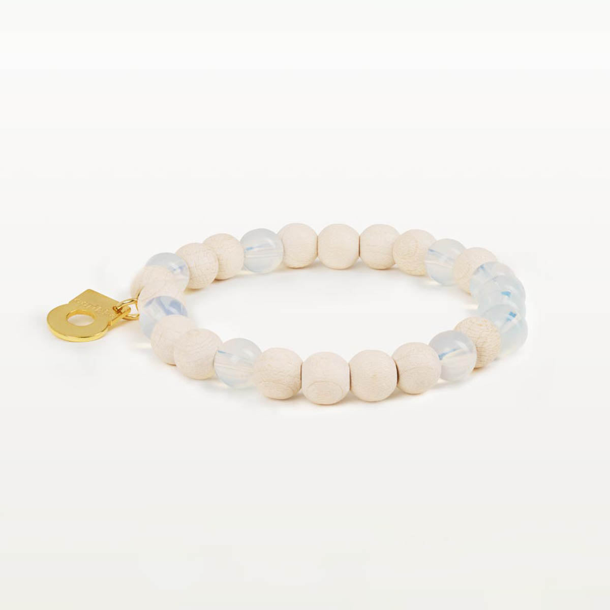 Lydia bracelet, ecru and gold