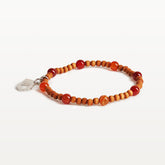 Lasihelmi bracelet, orange