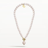 Valma necklace, ecru and gold