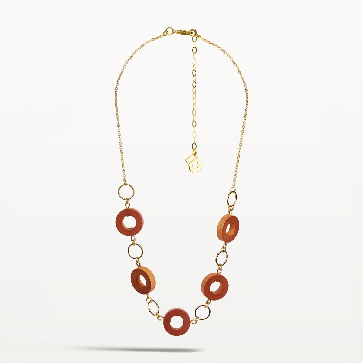 Rosa necklace, copper and gold