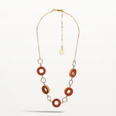 Rosa necklace, copper and gold