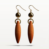 Ronja earrings, copper and gold