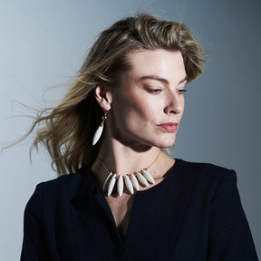 Ronja necklace, ecru and gold