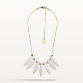 Ronja necklace, ecru and gold