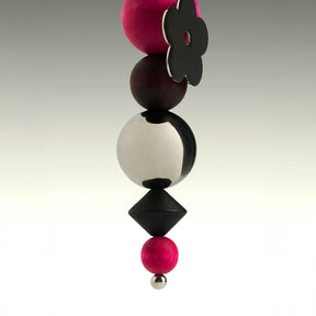 Lemmikki bag charm, red and pink