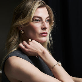 Wood Passion bracelet, varnished wood and silver