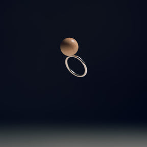 Wood Passion ring, varnished wood and silver
