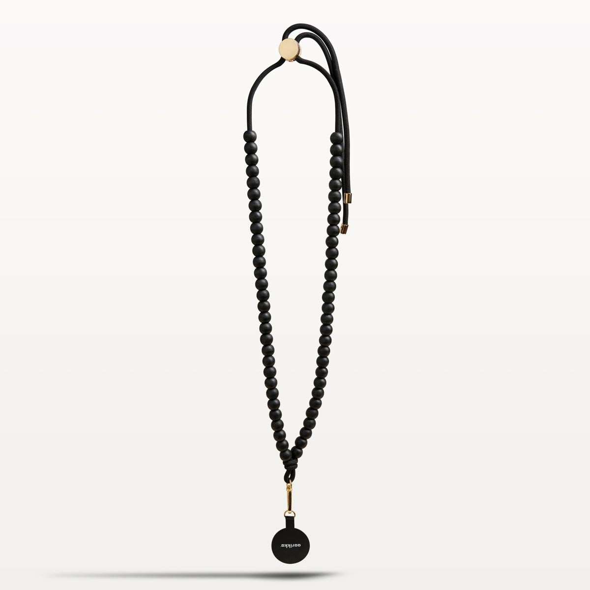 Naomi phone strap, black and gold