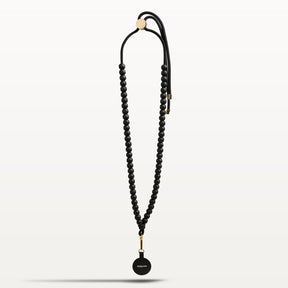 Naomi phone strap, black and gold