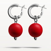 Valma earrings, red