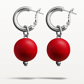 Valma earrings, red
