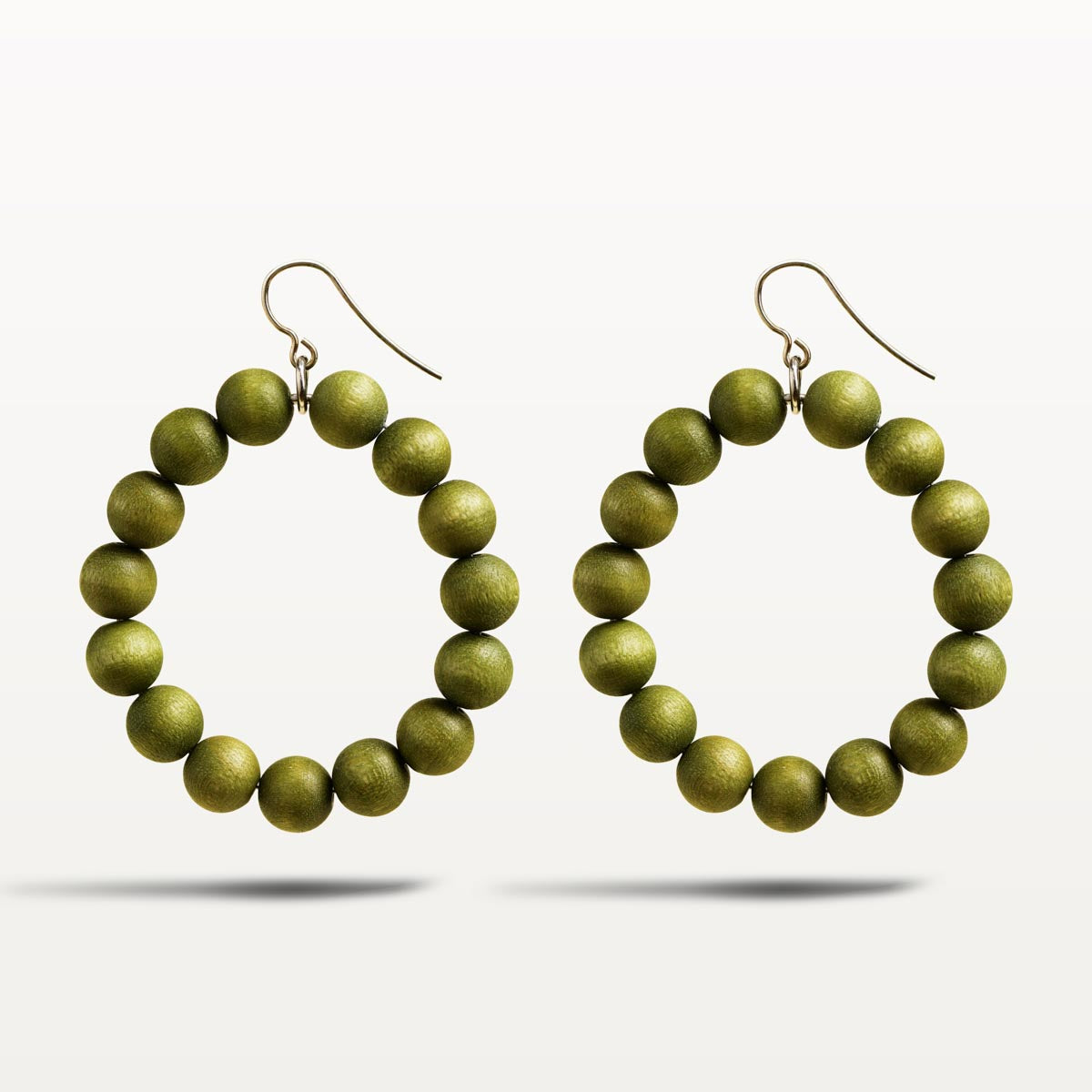 Säde earrings, khaki green