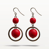 Iisa earrings, red