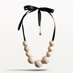 Gaala necklace, varnished wood
