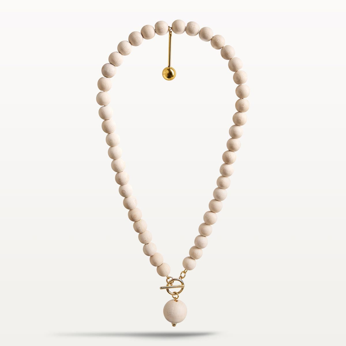 Valma necklace, ecru and gold