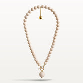 Valma necklace, ecru and gold
