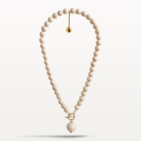 Valma necklace, ecru and gold