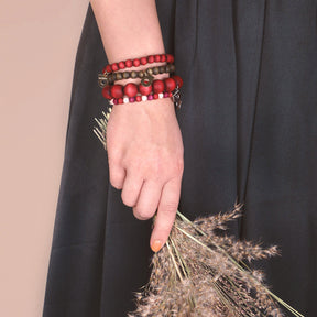 Pohjola bracelet, rasberry violet