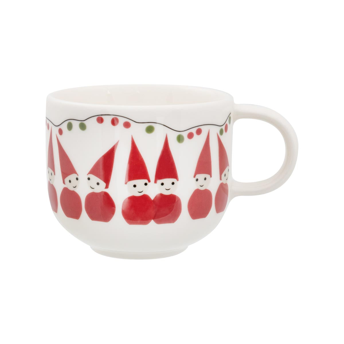 Elves in a Party cup and plate, 1,5 dl, red and white