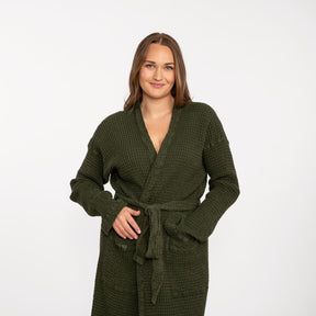 Nuppu bath robe, green