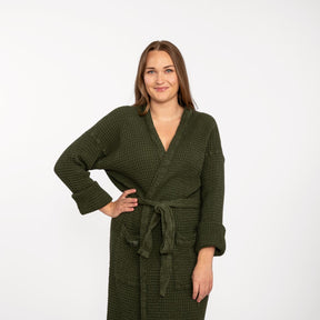 Nuppu bath robe, green
