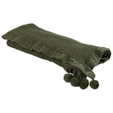 Pom pom blanket, green