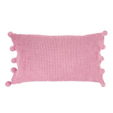 Pom pom cushion cover, pink