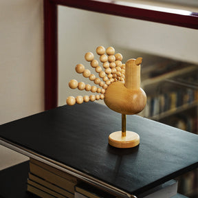 Capercaillie sculpture, 24 cm,varnished wood