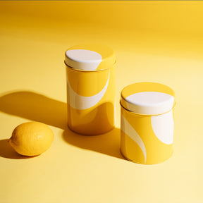 Tuliainen tin box, 17 cm, yellow