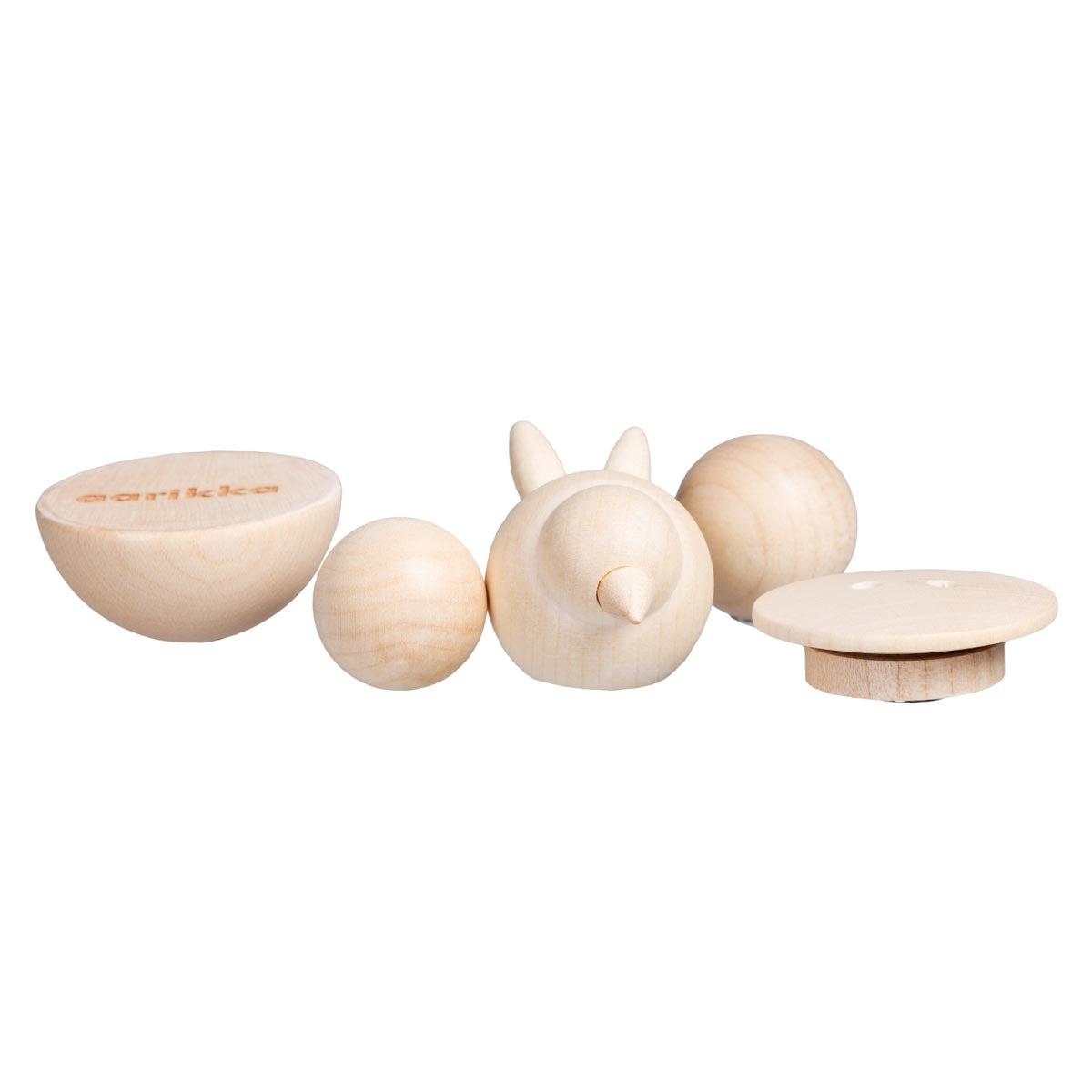Nappi magnets, 5 pc, varnished wood