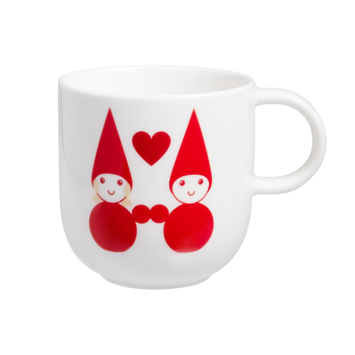 Elf mug Love, 3,5 dl, white and red