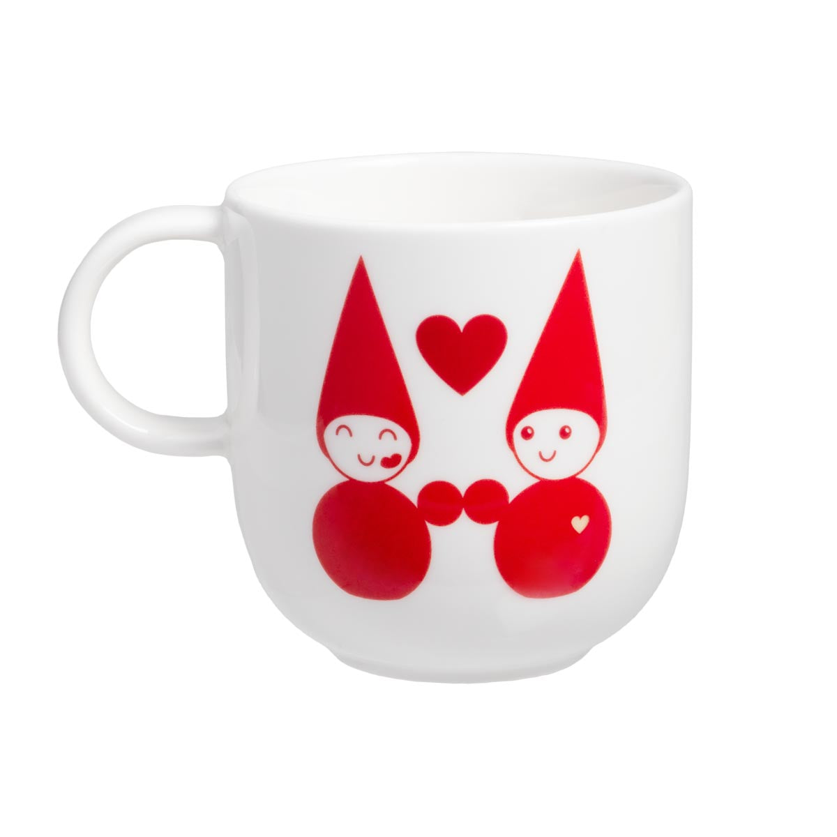 Elf mug Love, 3,5 dl, white and red