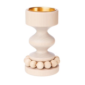 Prinssi candleholder, varnished wood and gold