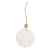 Lumisade ornament, ceramic, white and gold