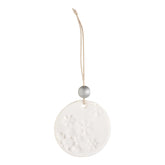 Lumisade ornament, ceramic, white and silver