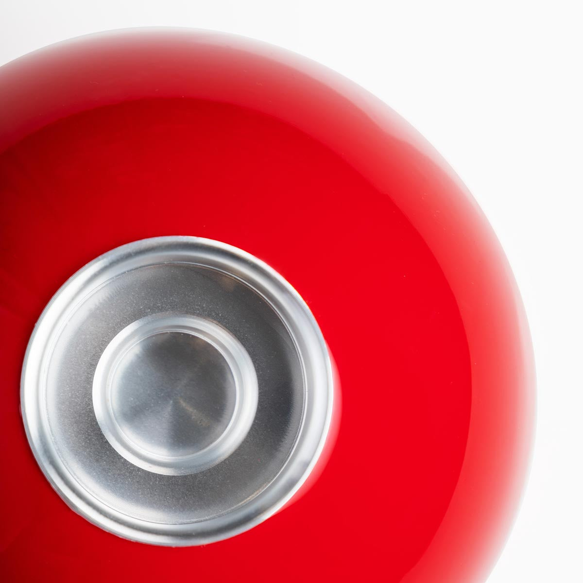 Pallo candleholder, red and silver