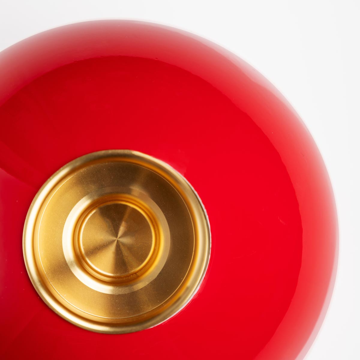 Pallo candleholder, red and gold