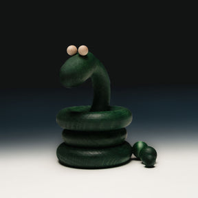 Snake sculpture, green