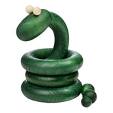 Snake sculpture, green