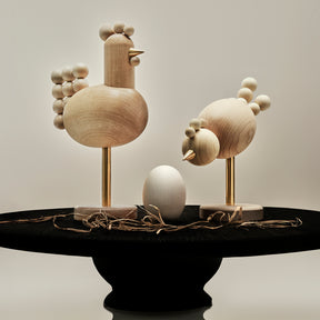 Hen sculpture, 20 cm, ecru