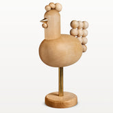 Cockerel sculpture, 25,5 cm, ecru