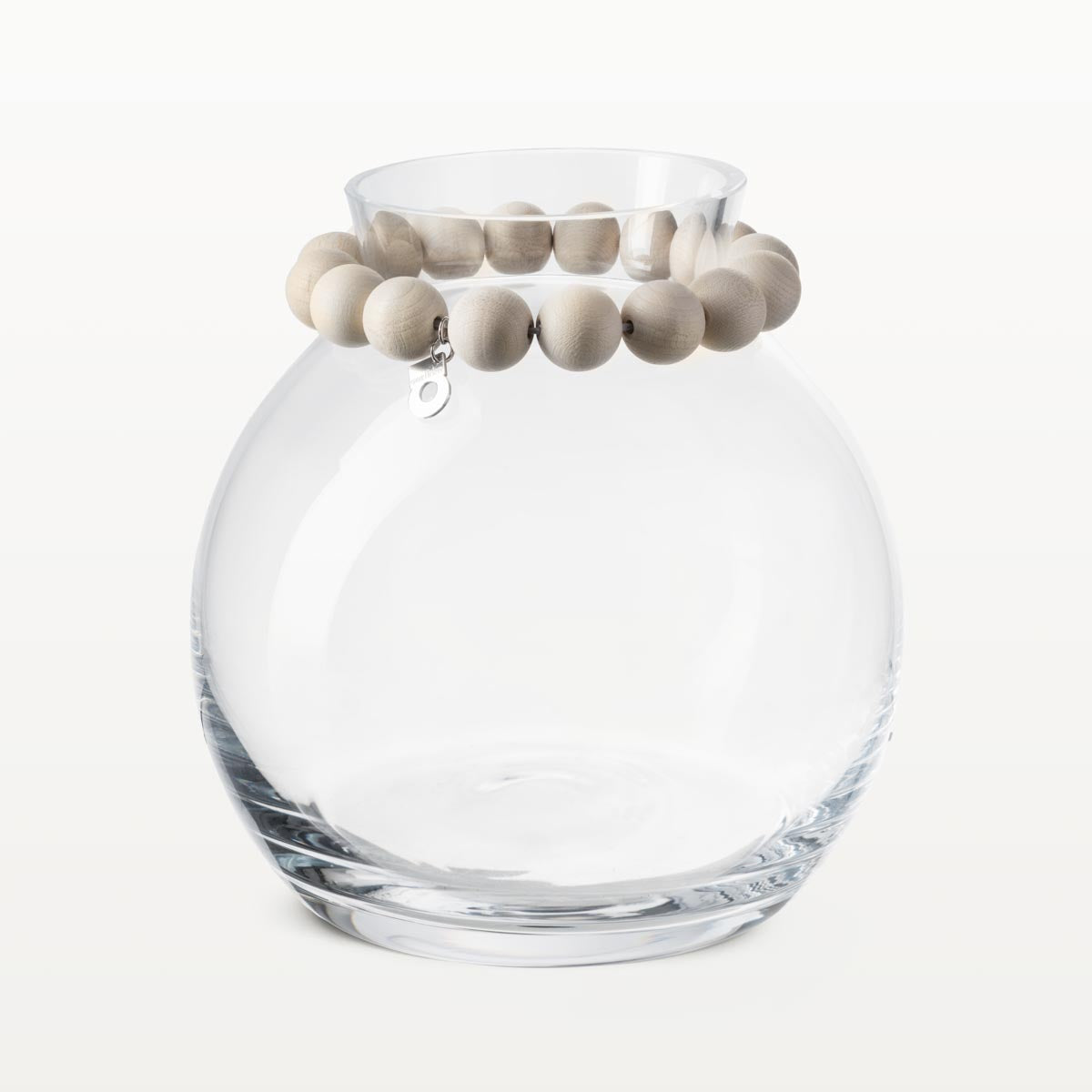 Pore glass vase, 16 cm, ecru