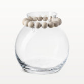 Pore glass vase, 16 cm, ecru