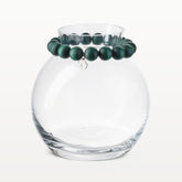 Pore glass vase, 16 cm, dark green